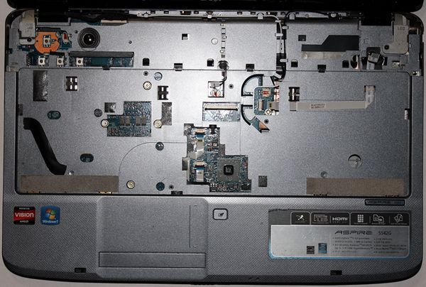 разбираем ноутбук Acer 5542G