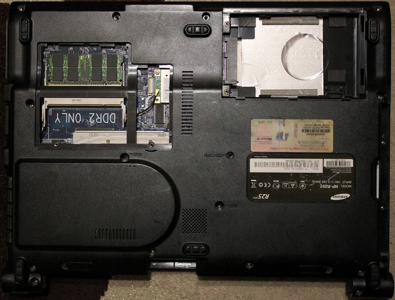 разборка и чистка ноутбука Samsung R25